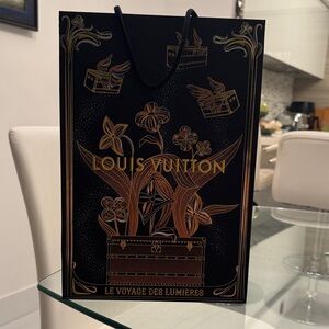 Louis Vuitton Black and Gold Decorative Shopping Bag